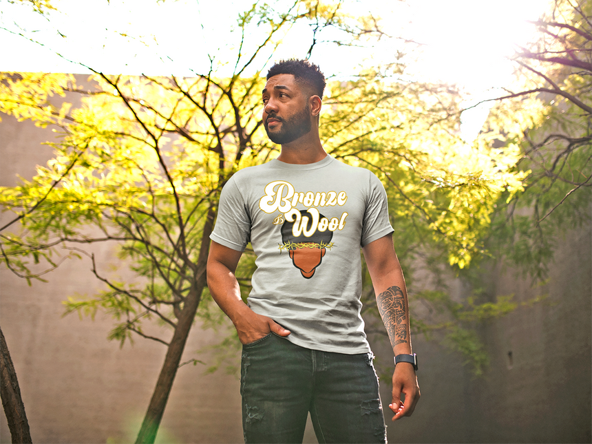 Bronze and Wool Mens T-Shirt Gray