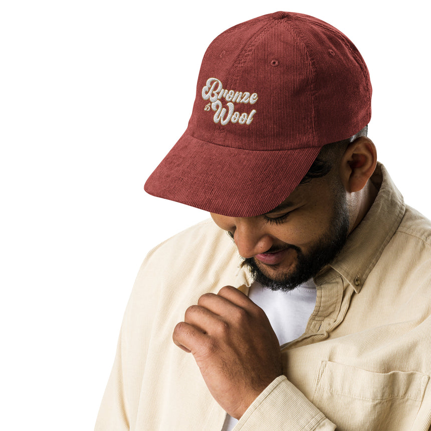 Burgundy Bronze & Wool - Vintage corduroy hat