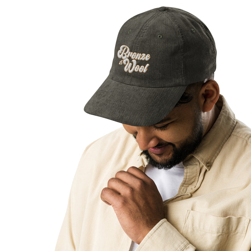 Olive Bronze & Wool Vintage corduroy hat
