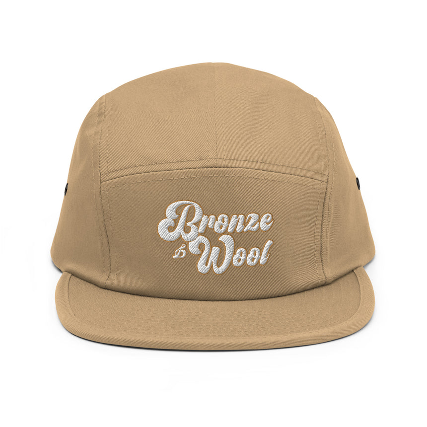 Tan Five Panel Hat - Bronze and Wool