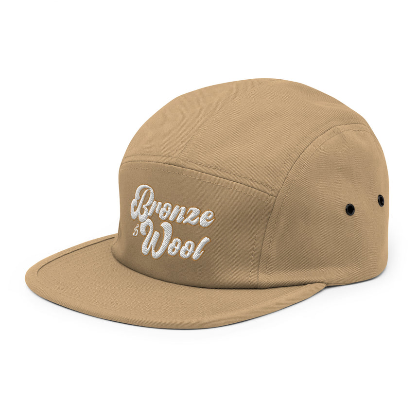 Tan Five Panel Hat - Bronze and Wool