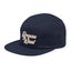 Navy Blue Bronze and Wool Five Panel Hat