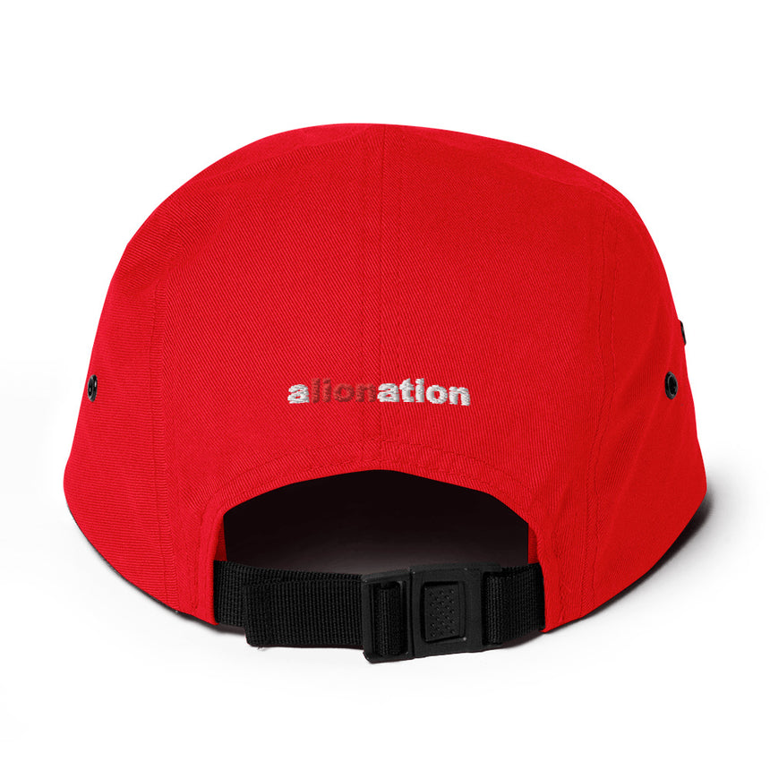 Red Five Panel Hat