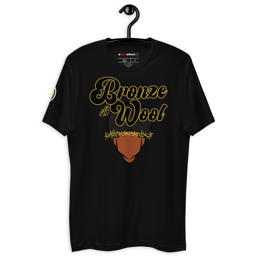 Bronze and Wool T-shirt Black on Black